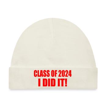 Class of 2024 - Baby Premium Organic Mütze - Naturweiß - Vorne