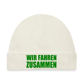 wir fahren zusammen - Baby Premium Organic Mütze - Naturweiß - Vorne