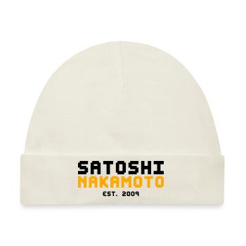 Satoshi Nakamoto 2009 Bitcoin - Baby Premium Organic Mütze - Naturweiß - Vorne