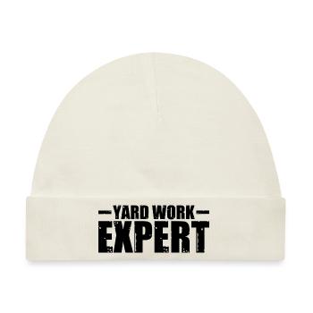 Yard Work Expert 24 - Baby Premium Organic Mütze - Naturweiß - Vorne