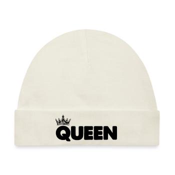 queen - Baby Premium Organic Mütze - Naturweiß - Vorne