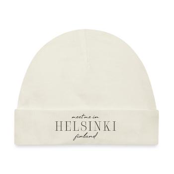 Helsinki Stil Design T-Shirt - Baby Premium Organic Mütze - Naturweiß - Vorne
