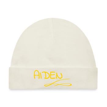 Aiden - Baby Premium Organic Mütze - Naturweiß - Vorne