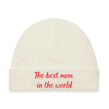 Beste Mutter - Baby Premium Organic Mütze - Naturweiß - Vorne