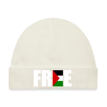 Free palestine - Baby Premium Organic Mütze - Naturweiß - Vorne
