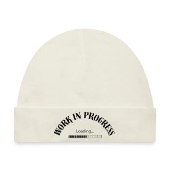 In Arbeit - Baby Premium Organic Mütze - Naturweiß - Vorne