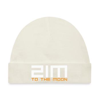 Bitcoin to the Moon - Baby Premium Organic Mütze - Naturweiß - Vorne