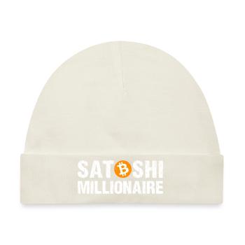 Satoshi Millionaire Kryptowährung Bitcoin - Baby Premium Organic Mütze - Naturweiß - Vorne