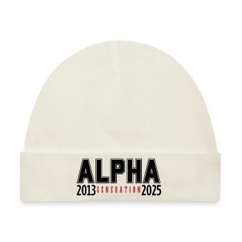 Die Alpha-Generation 2013-2025 - Baby Premium Organic Mütze - Naturweiß - Vorne