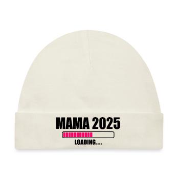 Mama 2025 - Baby Premium Organic Mütze - Naturweiß - Vorne