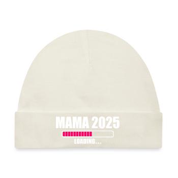 Mama 2025 - Baby Premium Organic Mütze - Naturweiß - Vorne