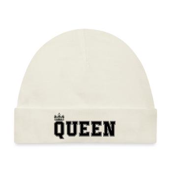 queen - Baby Premium Organic Mütze - Naturweiß - Vorne