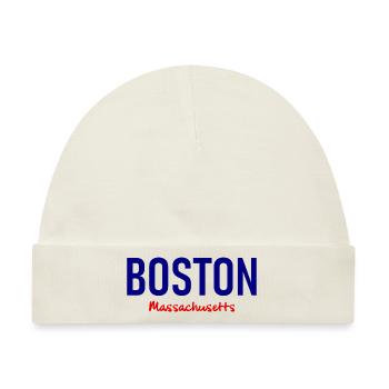 Boston Massachusetts - USA - United States America - Baby Premium Organic Mütze - Naturweiß - Vorne
