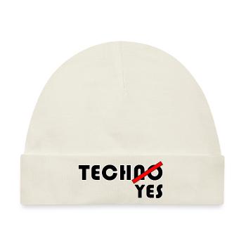 TechNO?YES! - Baby Premium Organic Mütze - Naturweiß - Vorne