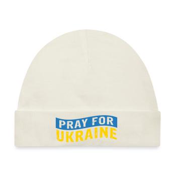 Pray for Ukraine - Baby Premium Organic Mütze - Naturweiß - Vorne