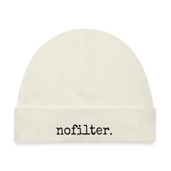 nofilter. Natürlich authentische Ästhetik - Baby Premium Organic Mütze - Naturweiß - Vorne