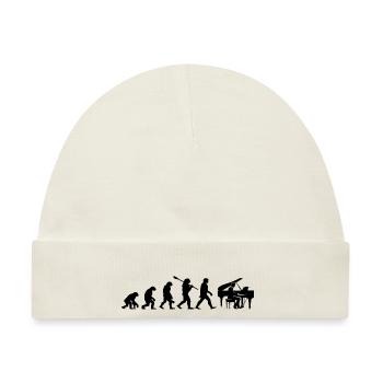 Evolution Pianist - Baby Premium Organic Mütze - Naturweiß - Vorne