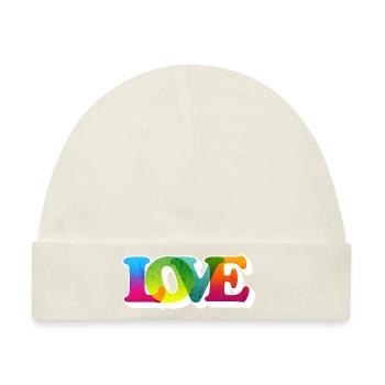 LOVE STATEMENT BUNT GROOVY - Baby Premium Organic Mütze - Naturweiß - Vorne
