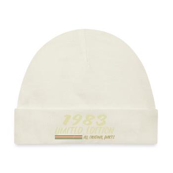1983 Geburtstagsgeschenkidee 1983 - Baby Premium Organic Mütze - Naturweiß - Vorne