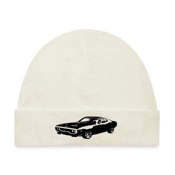 Plymouth Satellite 1972 US-Oldtimers - Baby Premium Organic Mütze - Naturweiß - Vorne