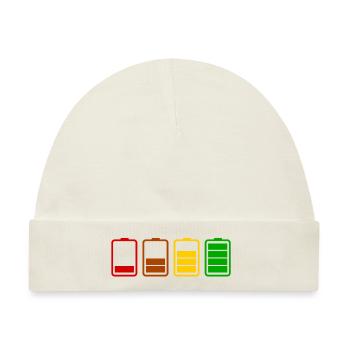Akku/Batterie - Baby Premium Organic Mütze - Naturweiß - Vorne