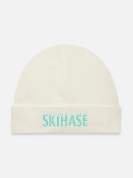 Skihase Ski - Baby Premium Organic Mütze - Naturweiß