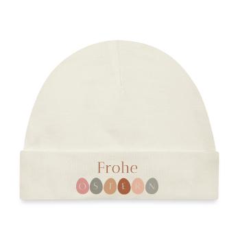 Frohe Ostern - Baby Premium Organic Mütze - Naturweiß - Vorne