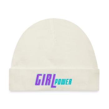 GIRLPOWER - Baby Premium Organic Mütze - Naturweiß - Vorne