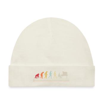 Entwicklung des Menschen Pianist Pianisten - Baby Premium Organic Mütze - Naturweiß - Vorne