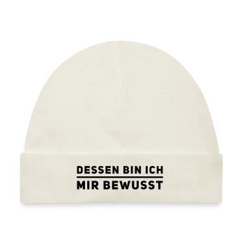 das ist mir klar - Baby Premium Organic Mütze - Naturweiß - Vorne