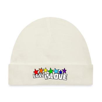 Love is Love - Baby Premium Organic Mütze - Naturweiß - Vorne