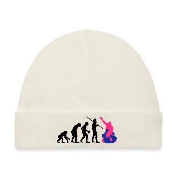 Evolution des Mannes - MMA - Baby Premium Organic Mütze - Naturweiß - Vorne