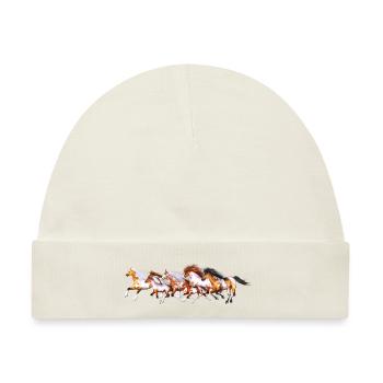Wild Horses Herd - Baby Premium Organic Mütze - Naturweiß - Vorne