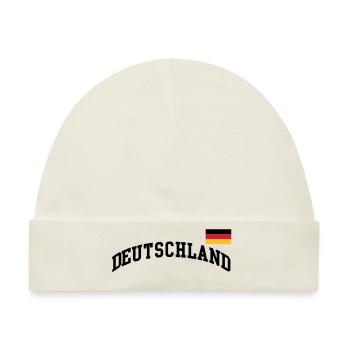 Deutschland Flagge - Germany-BRD-Fussball-soccer - Baby Premium Organic Mütze - Naturweiß - Vorne