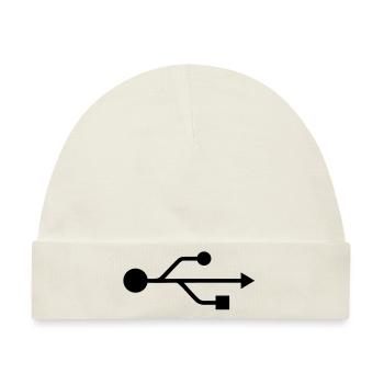 usb - Baby Premium Organic Mütze - Naturweiß - Vorne