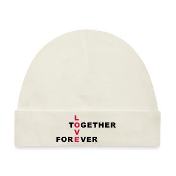 Love together forever - Baby Premium Organic Mütze - Naturweiß - Vorne