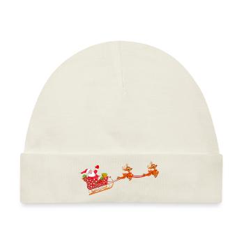 Santa Claus Weihnachten - Baby Premium Organic Mütze - Naturweiß - Vorne