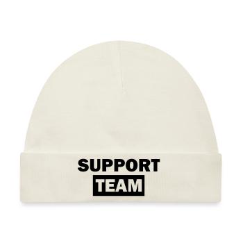 support team - Baby Premium Organic Mütze - Naturweiß - Vorne
