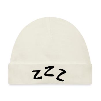 Sleeping ZZZ - Baby Premium Organic Mütze - Naturweiß - Vorne