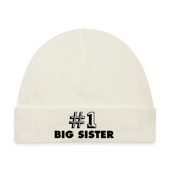 number one big sister - Baby Premium Organic Mütze - Naturweiß - Vorne