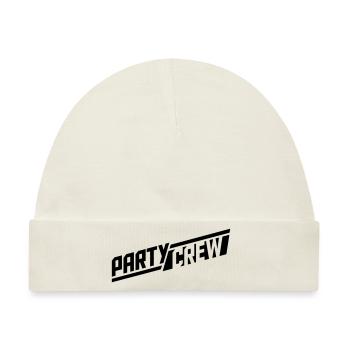 cool logo party crew freunde team crew club design - Baby Premium Organic Mütze - Naturweiß - Vorne