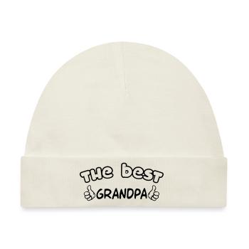 Grandpa / Papy / Grandfather / Grandad - Baby Premium Organic Mütze - Naturweiß - Vorne