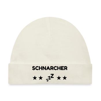 Schnarchen / Schnarcher / Schlaf / Schnarcherin - Baby Premium Organic Mütze - Naturweiß - Vorne