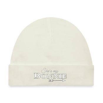 Bonnie & Clyde 2 (part1) Partnerlook love Geschenk - Baby Premium Organic Mütze - Naturweiß - Vorne