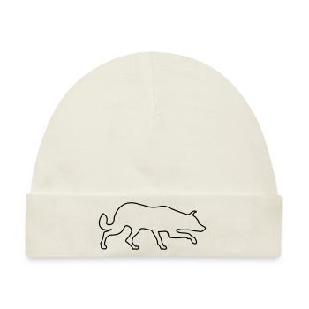 Hütehund Silhouette - Baby Premium Organic Mütze - Naturweiß - Vorne