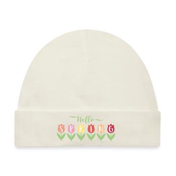 Hallo Frühling - Baby Premium Organic Mütze - Naturweiß - Vorne