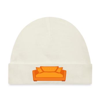 Sofa Sitz Sofa - Baby Premium Organic Mütze - Naturweiß - Vorne