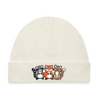Tierkind Niedliche Tiere Geschenkidee Kinder Baby - Baby Premium Organic Mütze - Naturweiß - Vorne