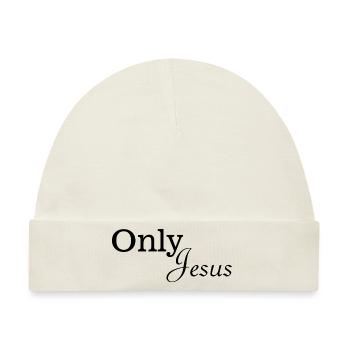 Jesus Christ Gott God - Baby Premium Organic Mütze - Naturweiß - Vorne