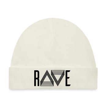 Rave Raver Techno bass Musik - Baby Premium Organic Mütze - Naturweiß - Vorne